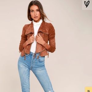 Lulus ready for anything rust suede Moro jacket